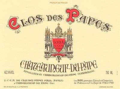 Clos des Papes Chateauneuf du Pape - 2012