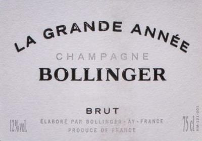 Bollinger La Grande Annee Champagne - 1990