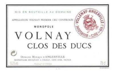 Domaine Marquis d'Angerville Volnay Clos des Ducs Premier Cru - 2008